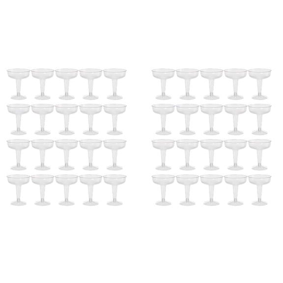 New Plastic Champagne Disposable - 40Pcs Clear Plastic Champagne Glasses for Parties Clear Plastic Cup