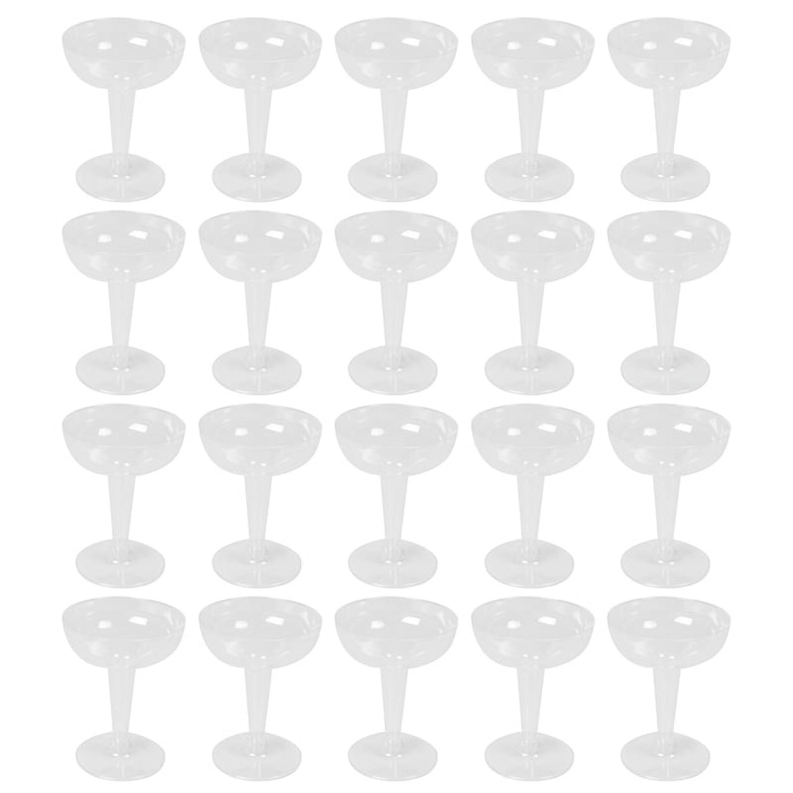 New Plastic Champagne Flutes Disposable - 20Pcs Clear Plastic Champagne Glasses for Parties Clear Plastic Cup
