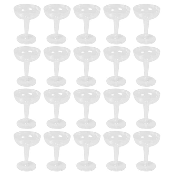 New Plastic Champagne Flutes Disposable - 20Pcs Clear Plastic Champagne Glasses for Parties Clear Plastic Cup