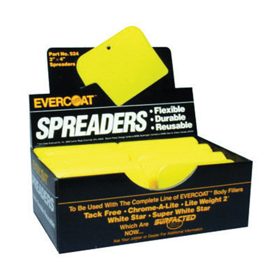 Fibre glass Evercoat 100524 Spreader With Display Box, 3 x 4 in, Plastic