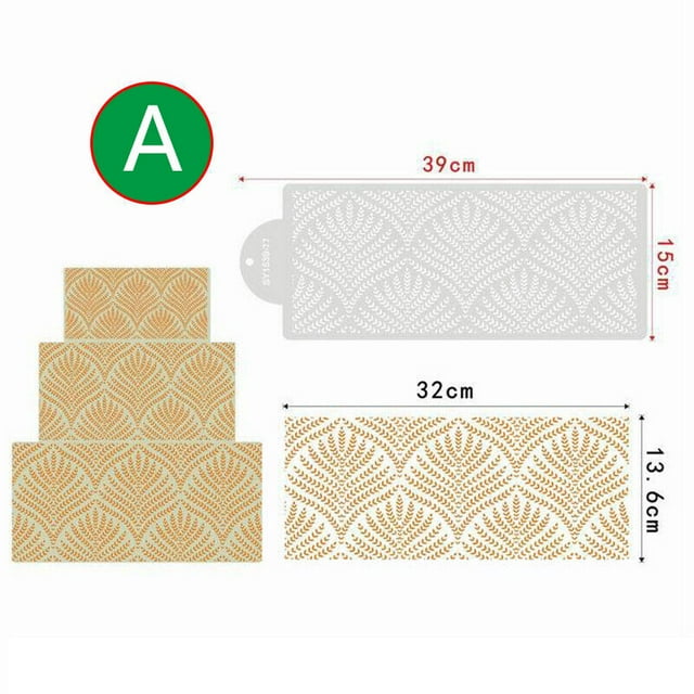 New Plastic Wheat Spike Template Stencil Mold Cake Boder Drawing Home