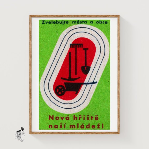 New Playgrounds Czech Matchbox Wall Art Decor Unframed Paper Print