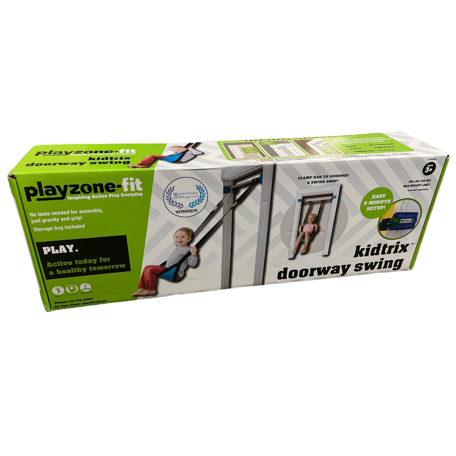 New Playzone-fit Kidtrix Doorway Swing Kit for Kids Weight Limit