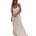 thumbnail image 1 of New Plus Size Dresses for Women Summer Fashion Casual Solid Color Long Sleeveless Camisole Dress, 1 of 6