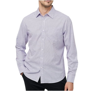New Plus Size Fashion Tops for Men 2024 Long Sleeve Casual And Solid Color Button Pocket d Lapel Shirt 50% Off Clearance!