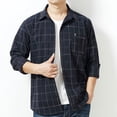 thumbnail image 1 of New Plus Size Fashion Tops for Men 2024 Long Sleeve Casual Button Tops Short Sleeve Plaid Shirt Hooded Blouse 50% Off Clearance!, 1 of 6