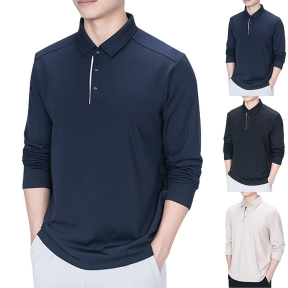 New Plus Size Fashion Tops for Men 2024 Long Sleeve Lapel Button Striped Loose Casual d Shirt 50% Off Clearance!