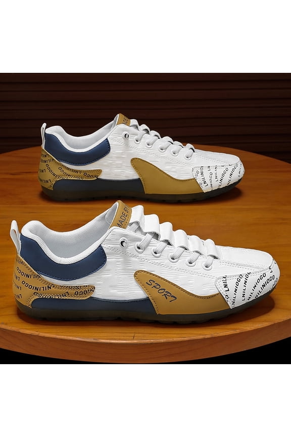 New Plus Size Men's Low-Top Slip-On Casual Shoes for All Seasons Korean Style Fashion Trendy Dome Sneakers