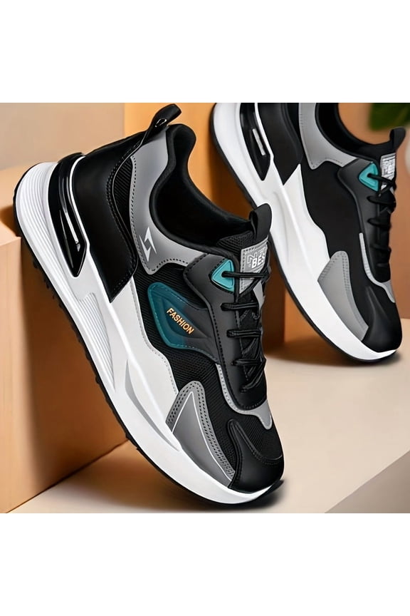 New Plus-Size Men's Sneakers: Thick-Soled Versatile Trendy Walking Shoes, Forrest Gump Style Canvas Dad Shoes with Mesh Upper, Skate Shoes for Spring, Summer, Autumn, and All Seasons