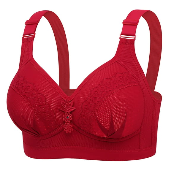 New Plus Size No Underwire Top Bra Thin Breathable Big Breasts Back Support