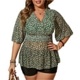 thumbnail image 1 of New Plus Size Tankini Swimsuits Women Printed Diamond Split Large Size Swimsuit Tankini Boxers Tankini Swimsuits Women, 1 of 5