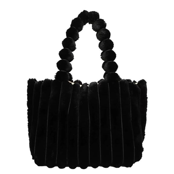 New Plush Handbag, Fashionable Casual Large Capacity Tote Bag, Minimalist Commuting Single Shoulder Bag for Women, Square Bag