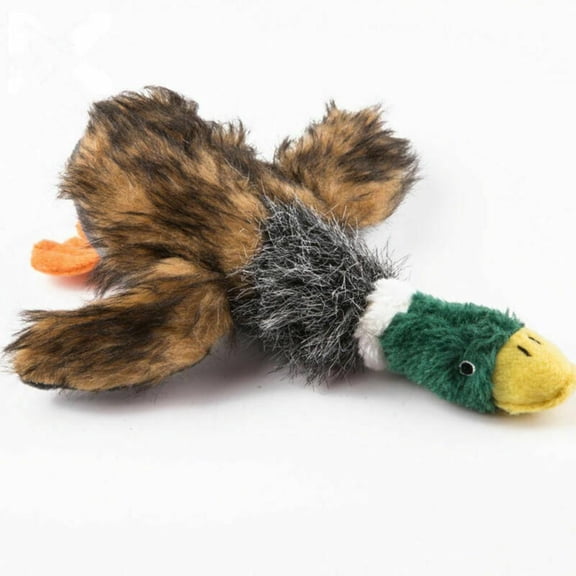 New Plush Squeaky Duck Play Toy for Dogs, Enhances Bonding and Fun, Approx. 9 Inches, Randomly Colored