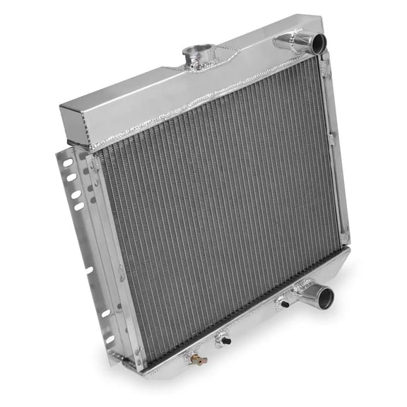 New Polished Aluminum Radiator Compatible With Ford Mercury Fairlane 500XL 6 Cyl 3.3L Comet Base 8 Cyl 4.7L Mustang Shelby GT-350 8 Cyl 4.7L 1963-1973 By FTBFB126