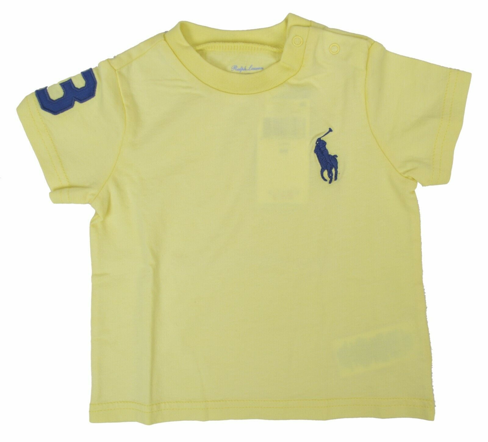 New Polo Ralph Lauren Baby Boys Jersey Crewneck T-Shirt, Corn, Sz