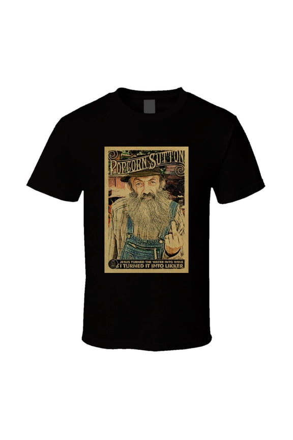 New Popcorn Sutton Moonshine Hillbilly T Shirt