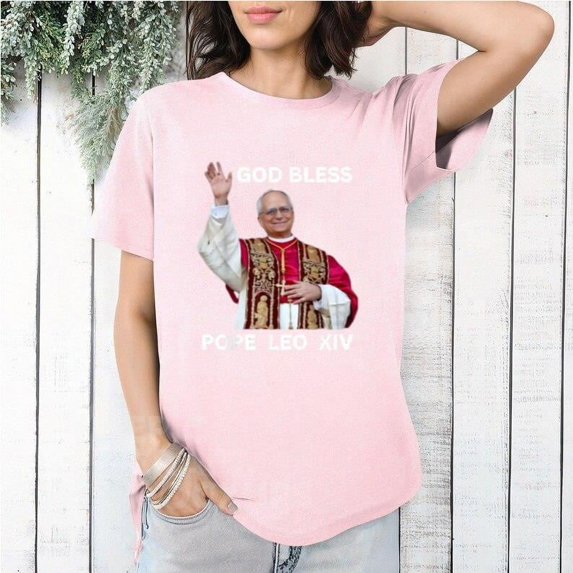 New Pope Leo XIV Catholic Gifts Merch Religious Souvenir Graphic Tee, for men & women, up to size 5XL