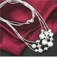 thumbnail image 1 of New Popular 925 Silver Smooth Ball Pendant Necklace Fashion Women's Jewelry, 1 of 3