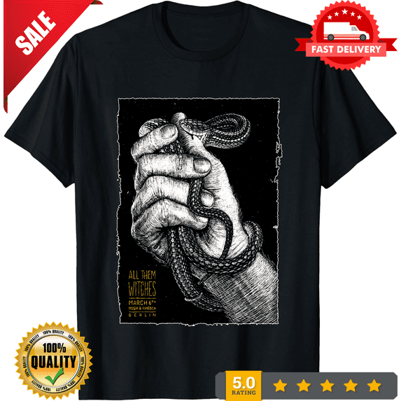 New Popular All Them Witches American Music Vintage Retro Logo T-Shirt S-4XL, CROWD FAVORIT-TH70221
