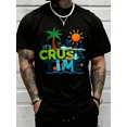 thumbnail image 1 of New Popular Fashionable Casual Men's T-Shirt Men's Cruise Black T - Shirt, It's Cruise Time Vacation Graphic Print, Casual Round - Neck Short - Sleeve For Traveler & Daily Outings, 1 of 6