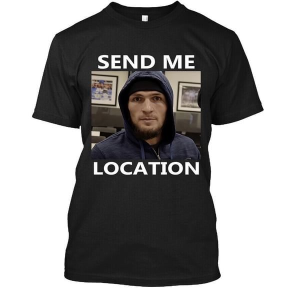 New! Popular Khabib Nurmagomedov Send Me Location Russian Mixed T-Shirt S-4XL