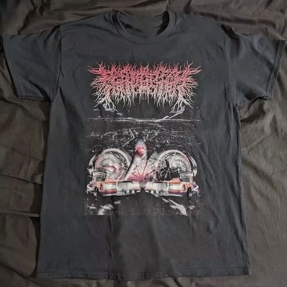 New Popular PeelingFlesh Black T-Shirt Cotton Full Size S-5XL