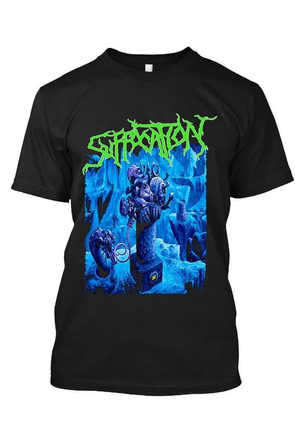 New Popular Suffocation Breeding the Spawn American Death Music T-Shirt S-4XL