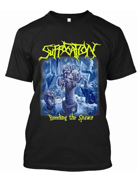 Limited New! Suffocation Breeding the Spawn American Death Music T-Shirt S-4XL