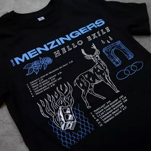 New Popular The Menzingers Black T-Shirt Cotton Full Size RD418