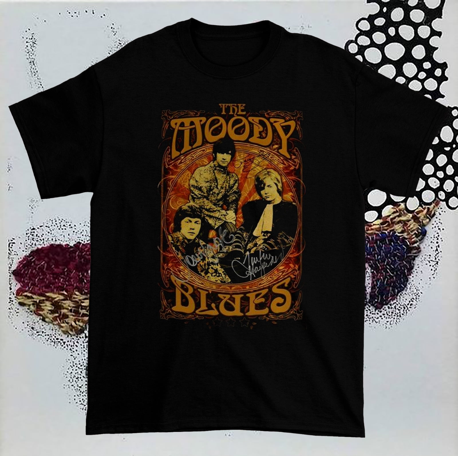 New Popular The Moody Blues Signature Black Unisex Full Size Shirt