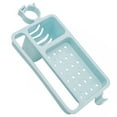 thumbnail image 1 of New Portable 1PC Drain Rack Detachable Storage shelf Adjustable Plastic Organizer for Bathroom Kitchen Blue, 1 of 9