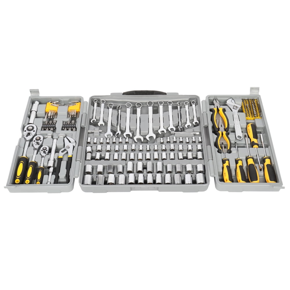 New Portable 205 PCS Tool Set Mechanics Tool Kit Wrenches Socket w/ Carry Case