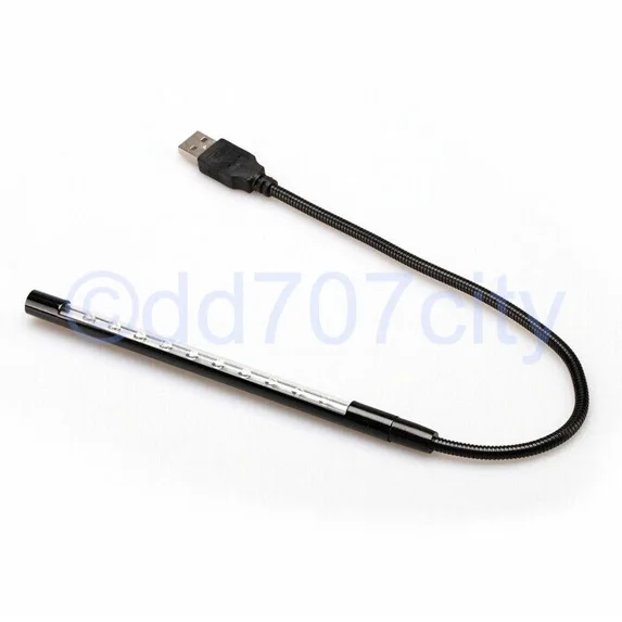 New Portable Black Usb 10 Led Light For Pc Notebook Laptop Keyboard Reading