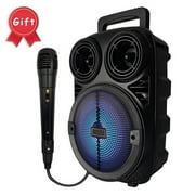 New Portable Bluetooth Speaker | Stage Microphone | Outdoor Party Stereo Speaker