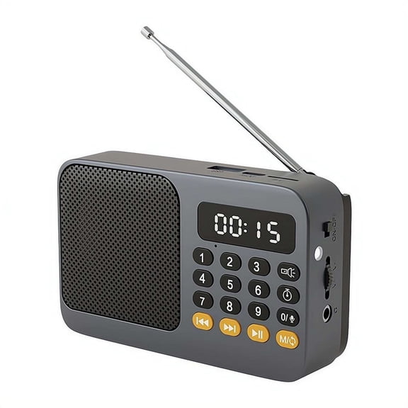 New Portable FM Radio for Seniors, Rechargeable Bluetooth Speaker MP3 Player Support TF Card, Elderly Opera Story Player