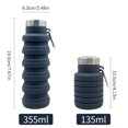 thumbnail image 1 of New Portable Silicone Water Bottle Retractable Folding Coffee Bottle Cups Outdoor Travel Tools Collapsible Sport Bottles, 1 of 9