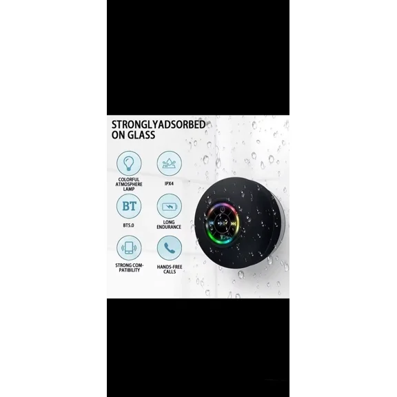 New Portable Wireless Bluetooth Speaker Led Ipx4 Waterproof Loudspeaker With Suc
