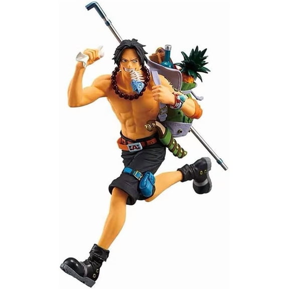 New PortgasD Ace (Running Series) Cartoon Character Animated Statue Cartoon Collectible Desktop Ornament Decorative Collectibles Collection Souvenir