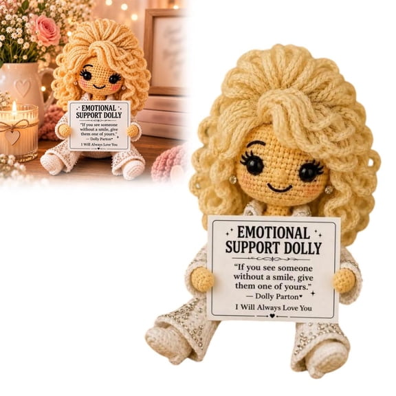 New Positive Emotional Support Prince Doll, Knitted Crocheted Emotional Inspired Doll, Handicraft Funny Cute Encourage Doll, Inspiring Gifts for Girlfriend/Boyfriend/Lover/Family