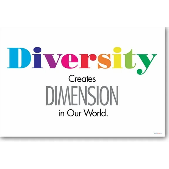 New Poster - Diversity Creates Dimension - School Motivational Classroom