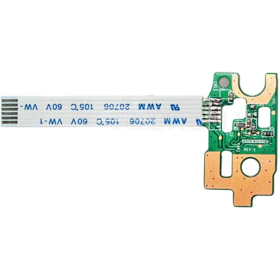 New Power Switch Button Board with Ribbon Cable Replacement for HP 15-F 15-F001XX 15-F003DX 15-F004DX 15-F004WM 15-F008CL 15-F009CA 15-F009WM 15-F009WM 15-F010DX 15-F010WM 15-F011NR 15-F014WM