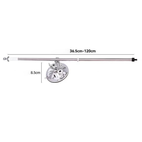 New Practical Flagpole Holder Flagpole Stand Telescopic Pole 1Pc Car Stainless Steel Flag Pole No Nails Scalable