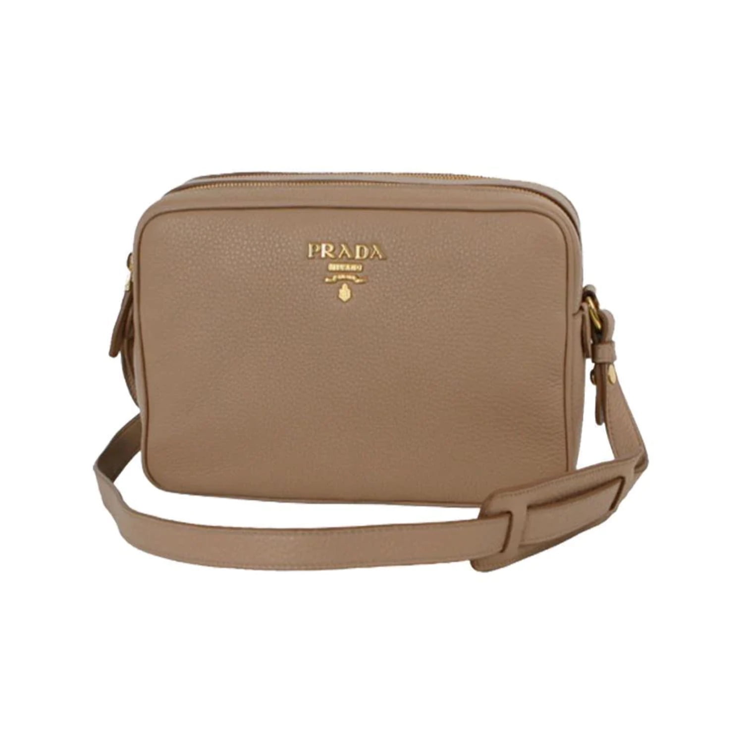 Prada - Vitello Phenix Silver Zippy Shopping Bag with Strap Noir