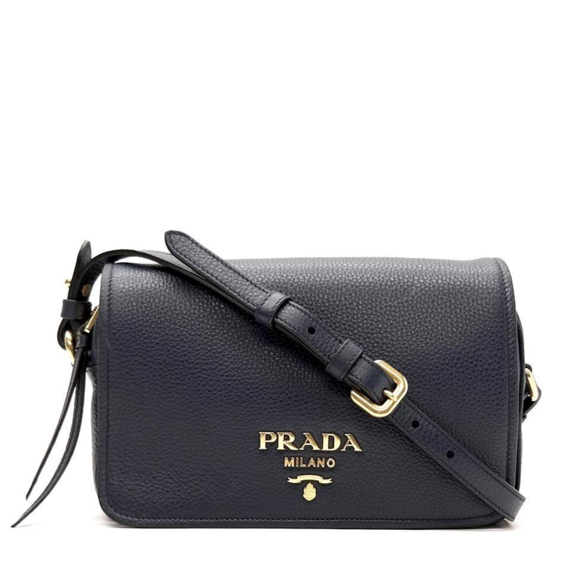 Prada Vitello Phenix Baltico Blue Leather Crossbody Bag with Prada Vitello Phenix Baltico Blue Leather Crossbody Bag with