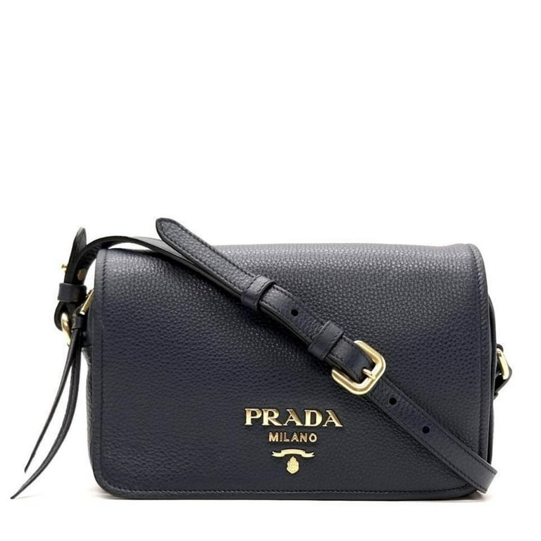PRADA/ショルダーバッグ Prada Vitello Phenix Baltico Blue Leather Crossbody Bag with