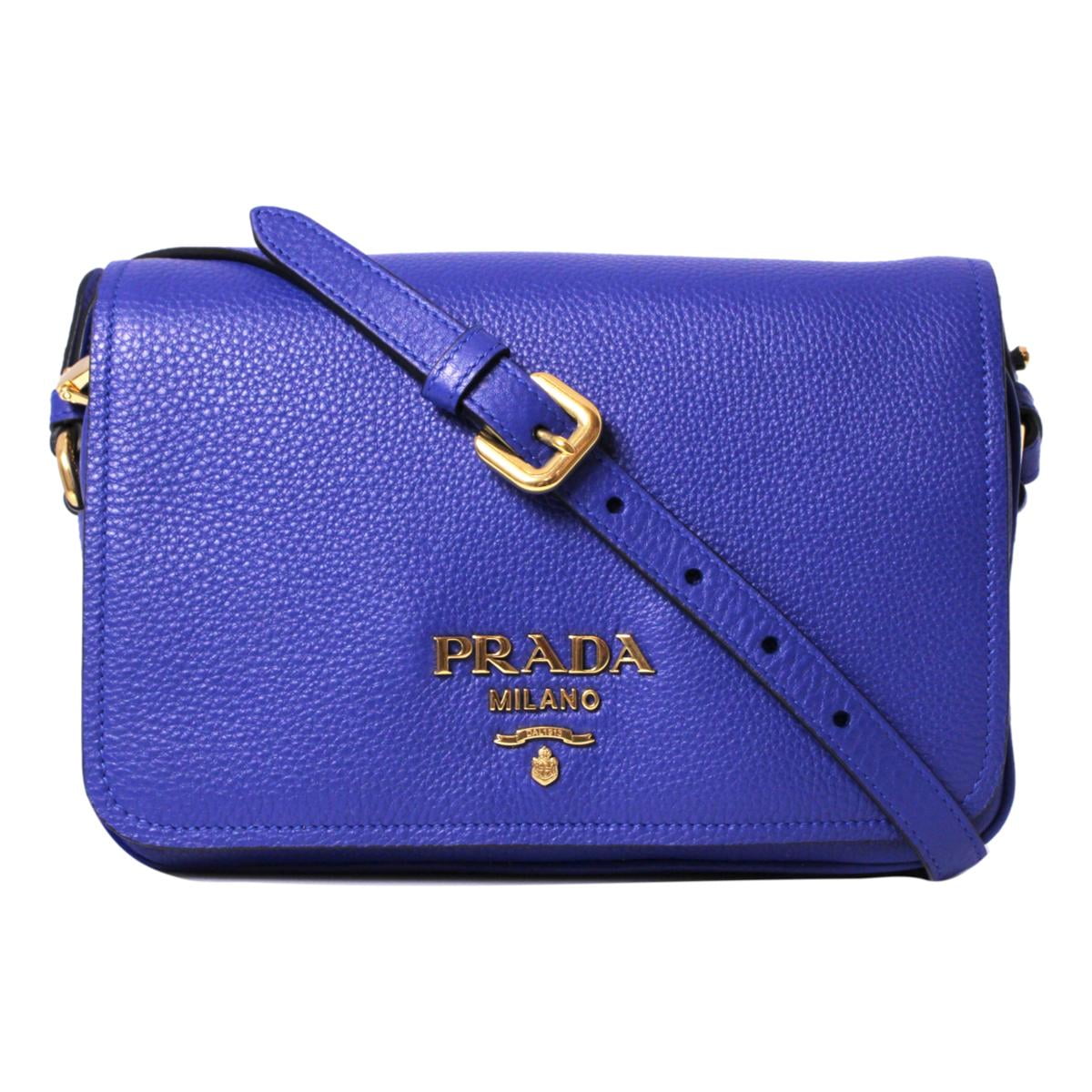 Prada Vitello Phenix Royal Blue Leather Flap Crossbody Bag 1BD163 – ZAK BAGS  ©️