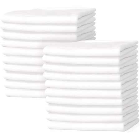 Nabob Leather Premium White T-Shirt Wood Commercial Lint Free Cotton Cleaning Cloths, White