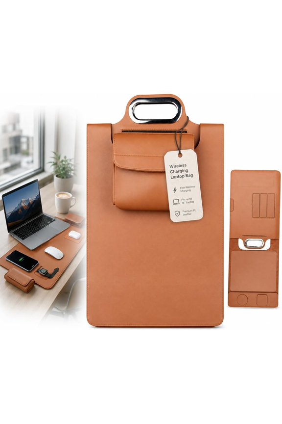 New Premium Wireless Charging Laptop Bag with 3-Device Charging