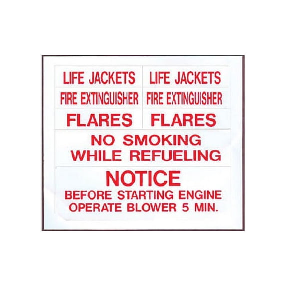 New Pressure Sensitive Identi-label Sets bernard Engraving Il04 Safety Red Labels 1/2" x 2-3/8 1-1/2" x 4-3/4"