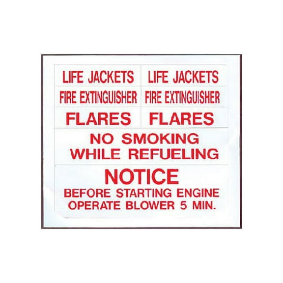 New Pressure Sensitive Identi-label Sets bernard Engraving Il04 Safety Red Labels 1/2" x 2-3/8 1-1/2" x 4-3/4"